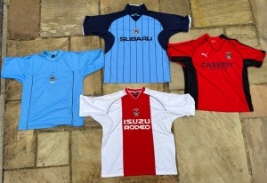 Coventry City Football Shirts - 4x Large Official Vintage Tshirts -See Pictures  for sale on Ebay