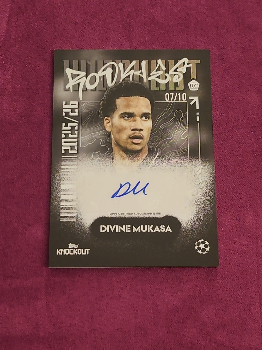 Topps UCC Knockout 2025-26 Divine Mukasa Auto 7/10 Rookie Card Manchester City  for sale on Ebay
