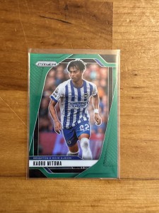 2024-25 Panini Prizm Kaoru Mitoma Green 3/5 Super Rare Brighton Premier League for sale on Ebay