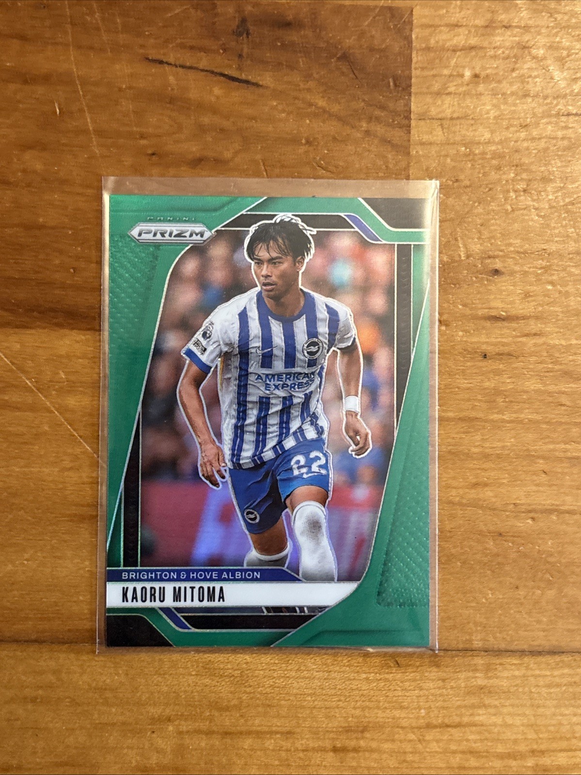 2024-25 Panini Prizm Kaoru Mitoma Green 3/5 Super Rare Brighton Premier League for sale on Ebay