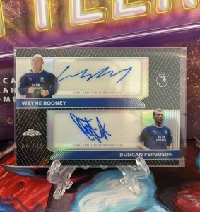 WAYNE ROONEY / DUNCAN FERGUSON 2026 Topps Chrome DualAuto BLACK 8/10 EVERTON SSP for sale on Ebay