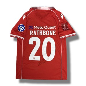 Signed RATHBONE Wrexham 25/26 Football Home Shirt Memorabilia - COA & Proof for sale on Ebay
