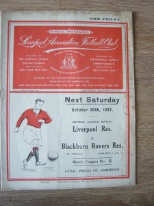 1937/38 LIVERPOOL v LEICESTER CITY for sale on Ebay