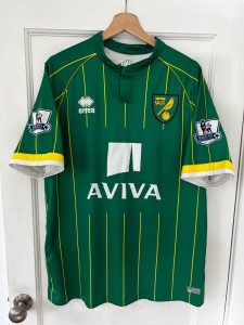 Norwich City FC Away  Football Shirt 2015-16 Season Errea Aviva Size XL for sale on Ebay