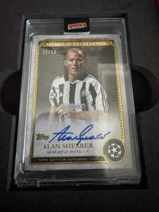 Topps Marks of Excellence Newcastle United Alan Shearer On Card Auto Card /50 for sale on Ebay