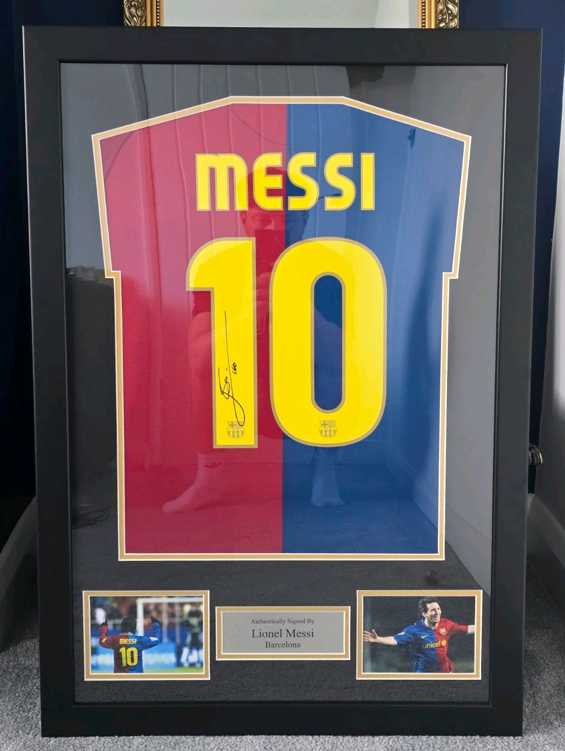 Lionel Messi Hand Signed and Framed Barcelona Shirt 2008/09 With COA for sale on Ebay