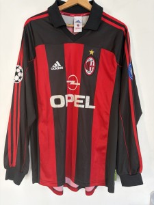 Match Worn Shirt Jersey Maldini Champions league C1 - Milan AC - Paris PSG 2001 for sale on Ebay