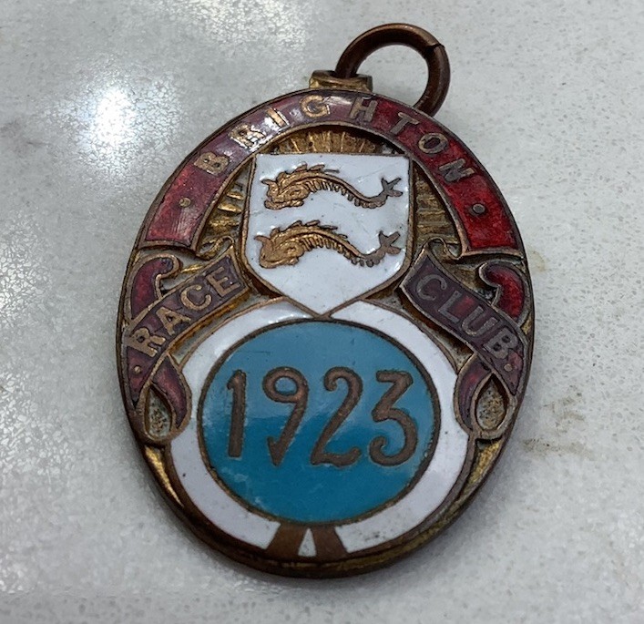Super 1923 Brighton Race Course Annual Members Badge. Lovely Badge for sale on Ebay
