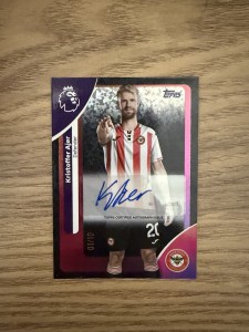 Topps Premier League 2025/26 Kristoffer Ajer Black Auto /10 Brentford for sale on Ebay
