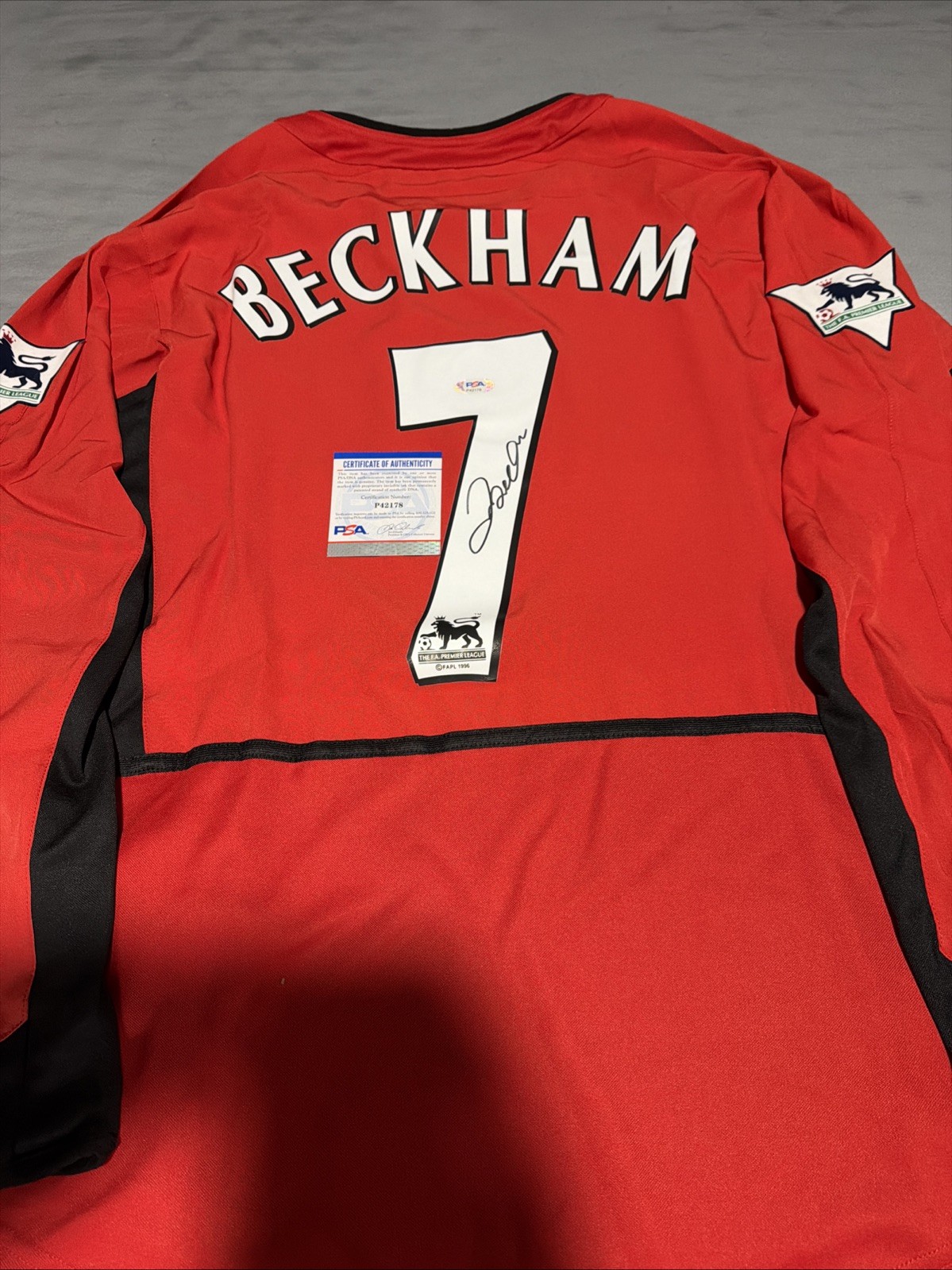 David Beckham Signed Manchester United Jersey Authenticated By Psa ￼ for sale on Ebay