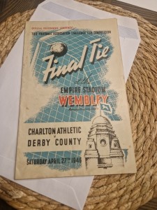 Charlton Athletic V Derby County 1946 FA Cup Final 27/4/1946 for sale on Ebay