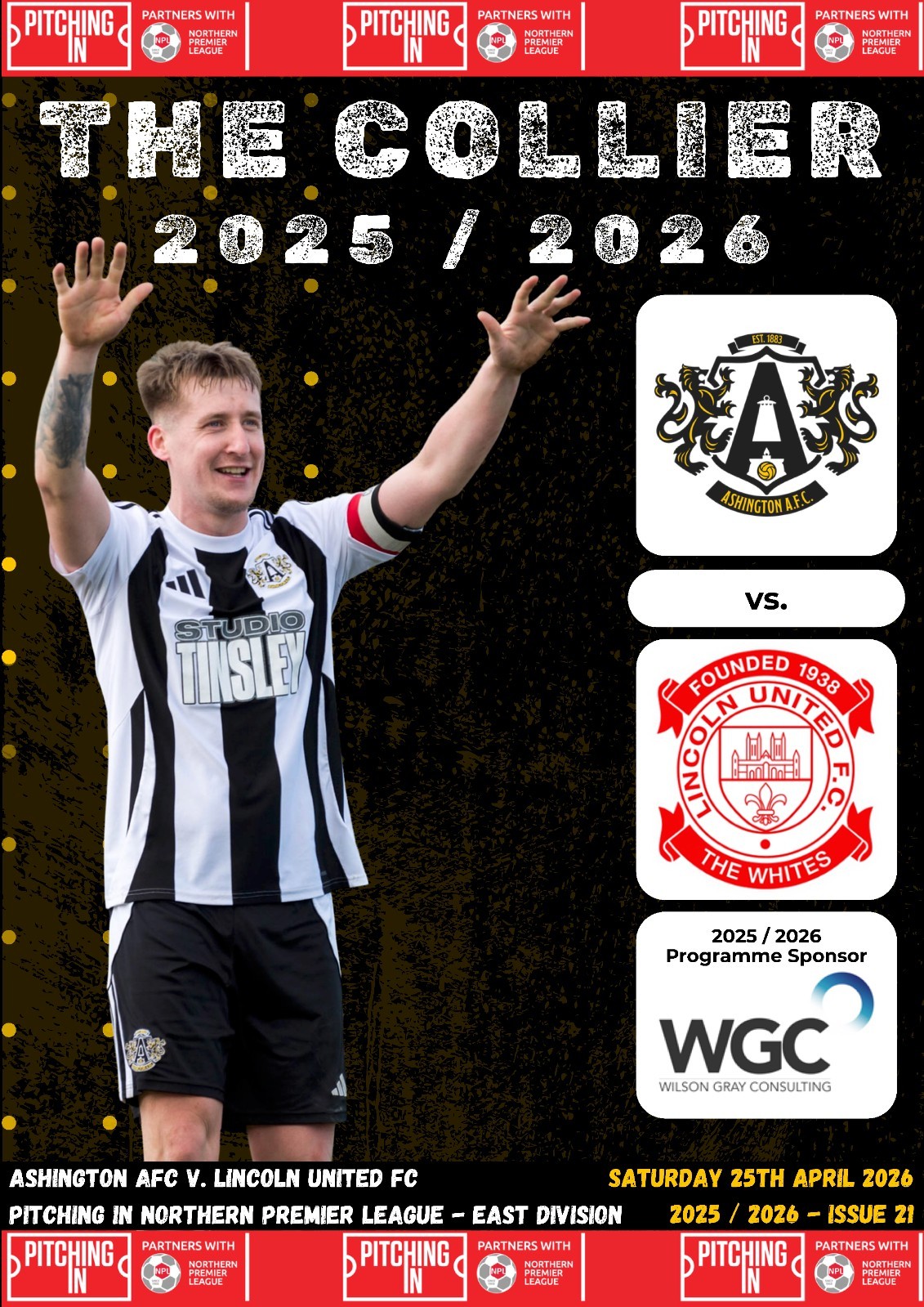 Ashington AFC v Lincoln United Saturday 25th April 2026 for sale on Ebay