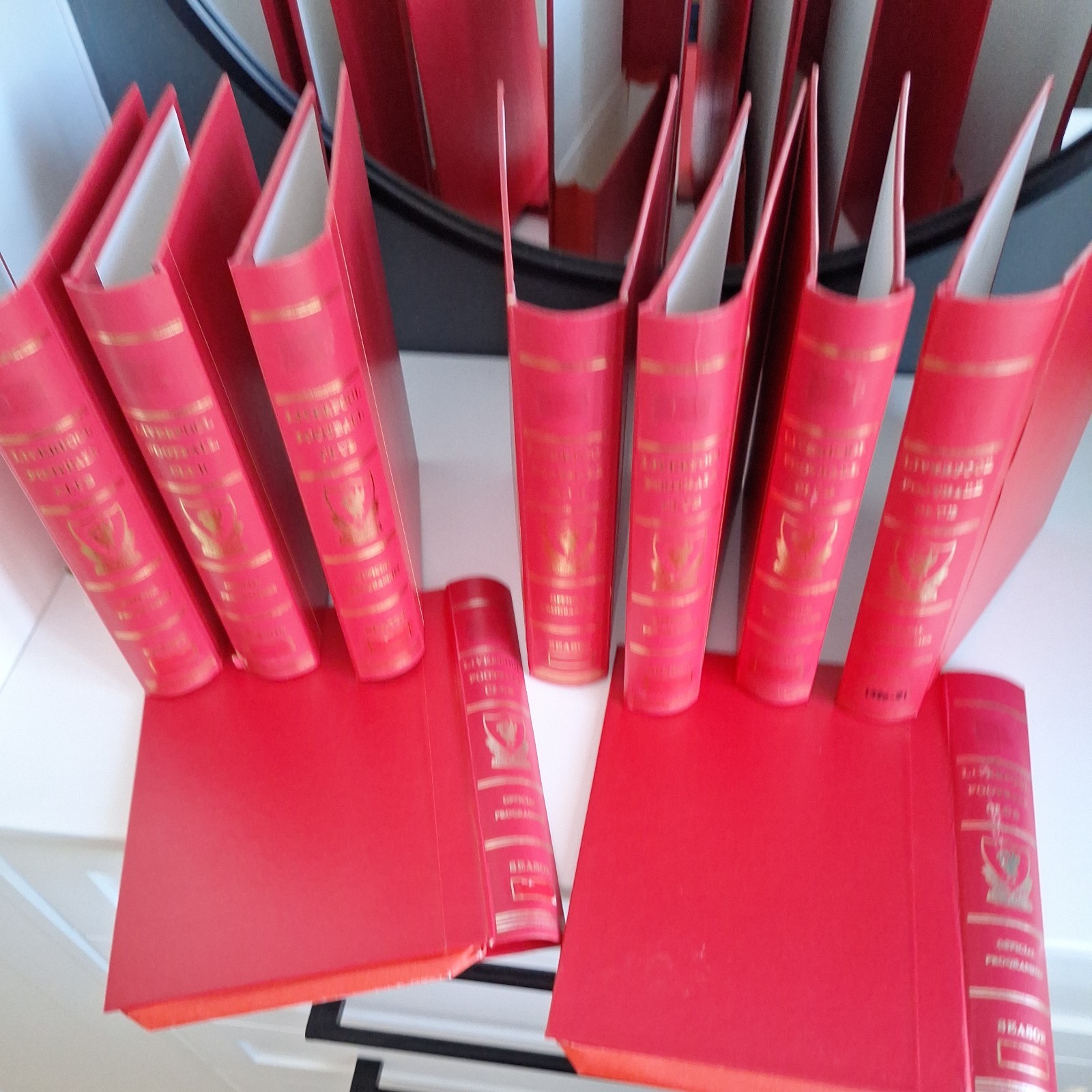 9 Liverpool programme binders  for sale on Ebay
