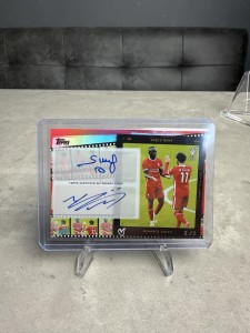 Mo Salah & Sadio Mane Dual Auto Liverpool Topps Focus /5 (Mo Salah auto) for sale on Ebay