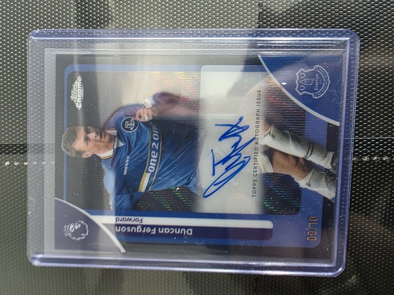 Duncan Ferguson Auto /10 Jersey Match 9/10 | Everton Topps Chrome for sale on Ebay