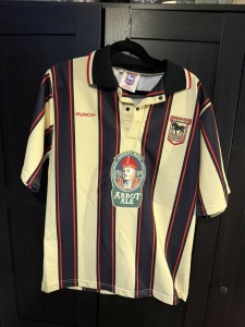 IPSWICH TOWN 1996 1997 1998 ORIGINAL PUNCH AWAY SHIRT MENS MEDIUM for sale on Ebay