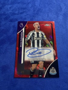 Topps Chrome Premier League 25/26 Bruno Guimarães Logofractor Auto /5 Newcastle for sale on Ebay