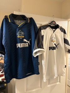 Derby County Original Home And Away Shirts - 1995/96 both adult Large  for sale on Ebay