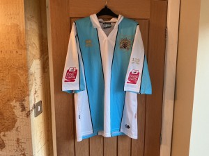 BURNLEY 125 ANNIVERSARY SHIRT 2007 PLAYER WORN AKINBIYI  for sale on Ebay