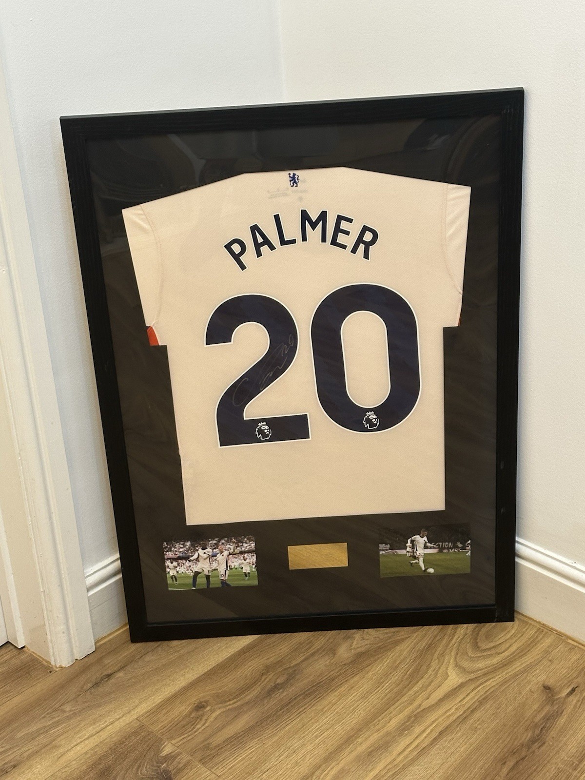 COLE PALMER CHELSEA 2024/2025 AWAY SHIRT SIGNED FRAMED COA CERTIFICATE MINT for sale on Ebay