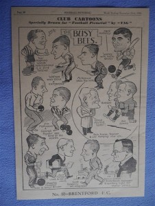 #10 Brentford 1935 Team Caricatures for sale on Ebay