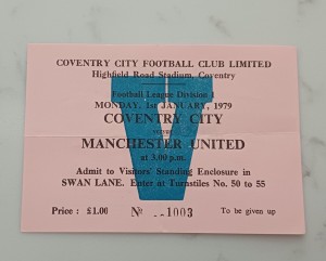 1978/1979 COVENTRY CITY v MANCHESTER UNITED TICKET for sale on Ebay