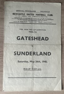 Gateshead v Sunderland 26/5/1945 TWT Cup Final at Newcastle United  for sale on Ebay