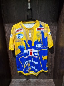 Authentic Leeds Rhinos Players Warm-Up Top, No. 9. (size M) for sale on Ebay