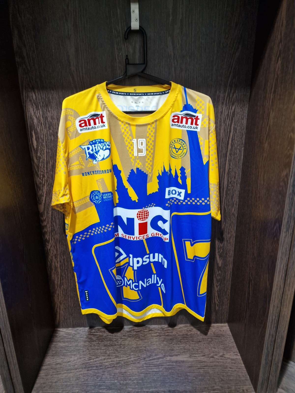 Authentic Leeds Rhinos Players Warm-Up Top, N0. 19. (size 2XL) for sale on Ebay