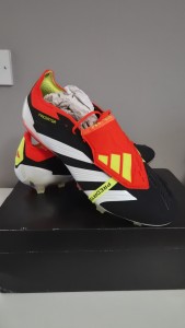 Adidas Predator Elite Tongue Firm Ground FG 10.5 Football Boots Black White Red for sale on Ebay