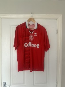 Middlesbrough FC Erreà 1996/1997 Coca Cola Cup Finalists Home Shirt M for sale on Ebay