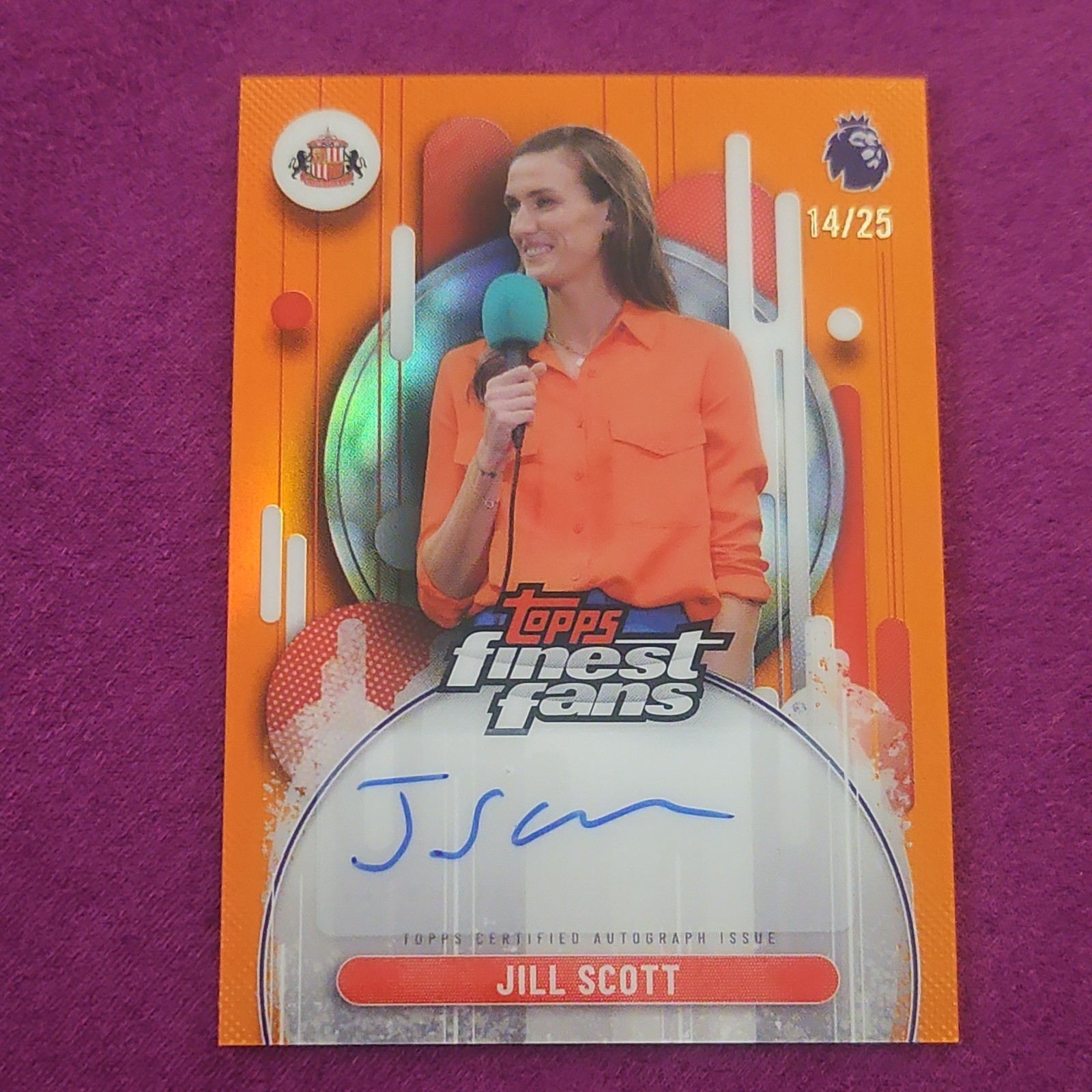 Topps Finest Chrome Prem Lge 2026 Jill Scott Auto 14/25 Finest Fans Sunderland  for sale on Ebay