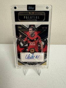 Nemanja Vidic Auto 10/10 Genuine Gemstone Topps Manchester United Palatial 25/26 for sale on Ebay