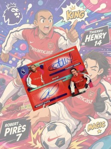2025/26 Topps Finest Thierry Henry & Robert Pires Dual Auto /5 Arsenal 🔥🐐 for sale on Ebay