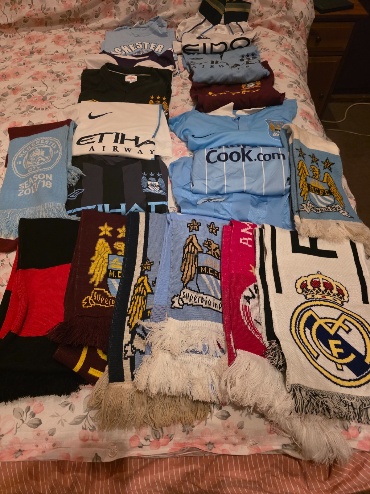 Manchester City Shirts, Scarfs and Memorabilia. for sale on Ebay