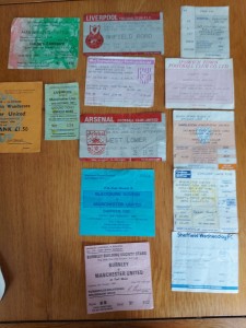 13 MANCHESTER UNITED AWAY TICKET STUBS  1980'S ALL LISTED for sale on Ebay