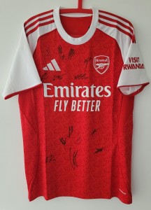 Arsenal Football Club 25/26 First Team Signed Home Shirt (Size UK Medium) COA for sale on Ebay