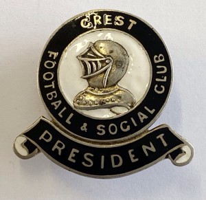 ANTIQUE SILVER BADGE MEDAL CREST FOOTBALL & SOCIAL CLUB PRESIDENT 1946 rare for sale on Ebay