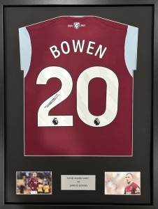 Jarod Bowen Signed And Framed West Ham United Shirt WITH COA for sale on Ebay
