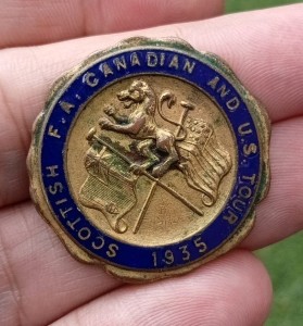 Rare 1935 Scottish FA Tour Badge Canada USA Football SFA Soccer Pin Badge for sale on Ebay