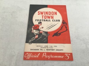 Swindon Town v Newport County 1954/55 Division 3 South - 11th April 1955 for sale on Ebay