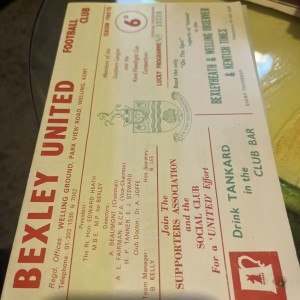 Bexley United v Cambridge City Southern League Match Programme Season 1969-1970 for sale on Ebay