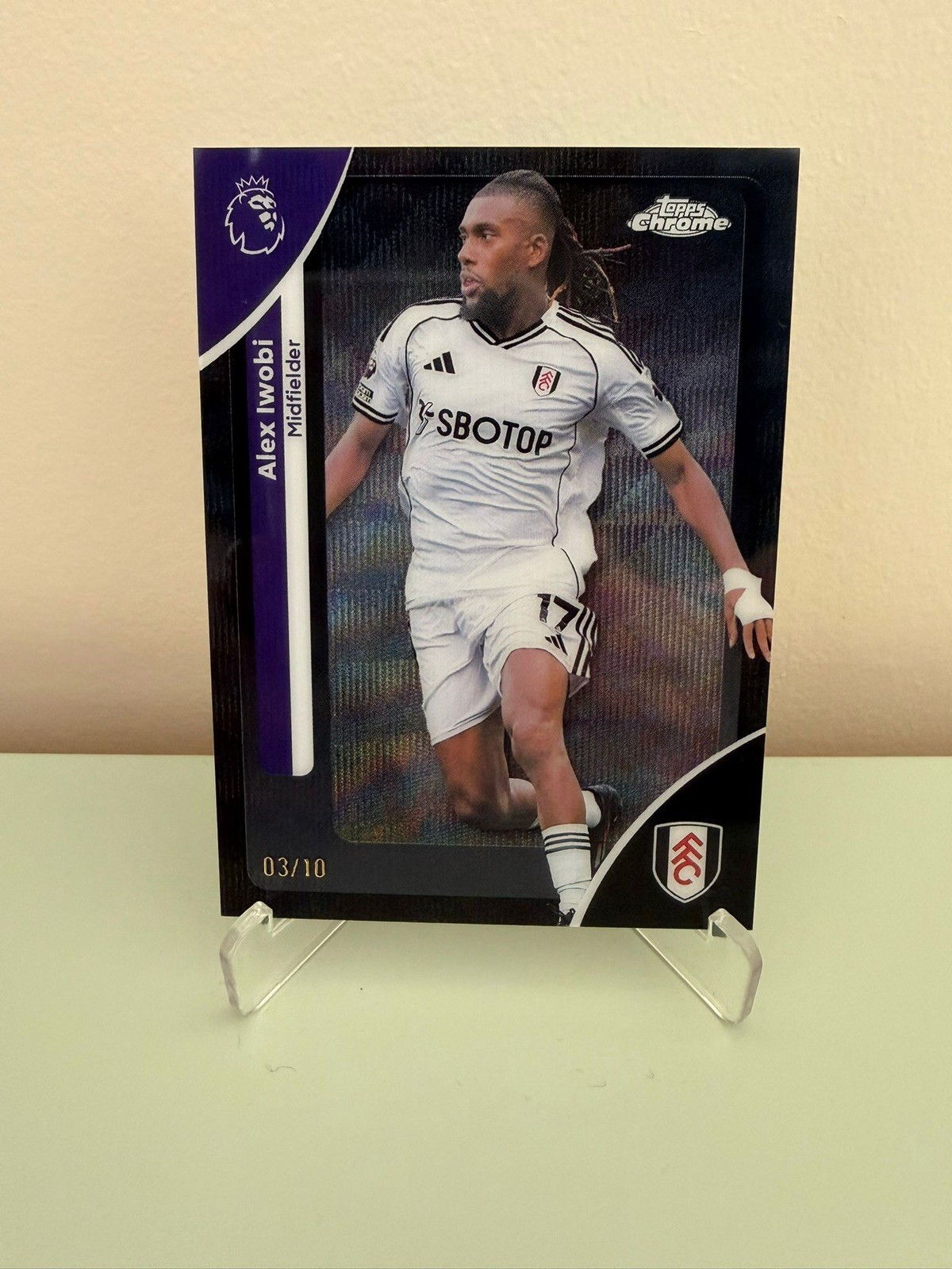 2025-26 Topps Chrome Premier League Alex Iwobi REFRACTOR numbered/10 Fulham for sale on Ebay