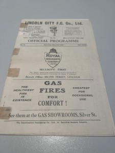 Lincoln City v Grimsby 1931-32 Lincs Senior Cup programme for sale on Ebay