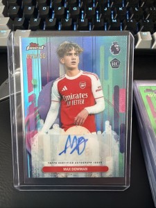 Topps Finest Premier League Max Dowman Arsenal Auto Rookie Card 63/150 for sale on Ebay