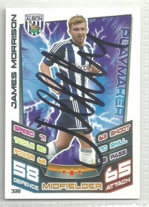 James Morrison - WEST BROMWICH ALBION - Signed Match Attax Card for sale on Ebay