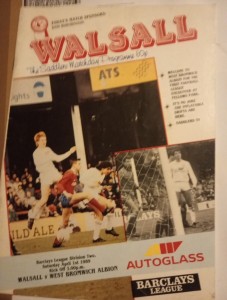 Walsall v West Bromwich Albion   Barclays League Division Two      1/4/89. for sale on Ebay