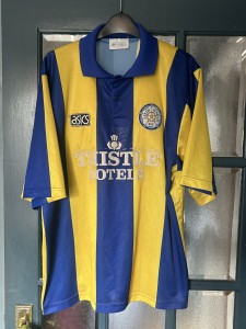 Leeds United AFC 1993/94 1994/95 Vintage ORIGINAL ASICS Away Football Shirt - L for sale on Ebay