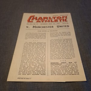 CHARLTON V MANCHESTER UTD 1948/49 1ST DIVISION FOOTBALL PROGRAMME SIR MATT BUSBY for sale on Ebay
