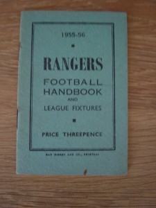 1955/56 GLASGOW RANGERS FOOTBALL HANDBOOK for sale on Ebay